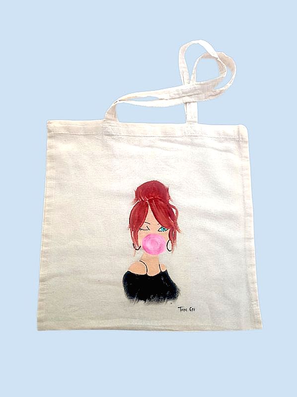 Tote bag Lady Bubble